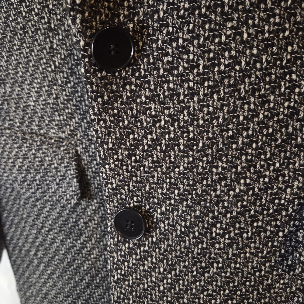 Talbots Classic Tweed Wool Black and White Blazer Size 14 - Picture 5 of 10